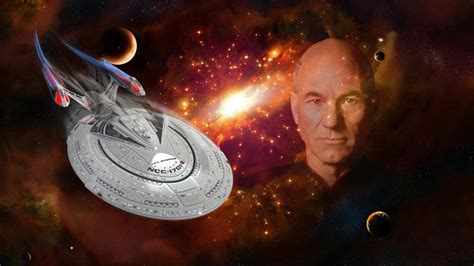 Captain Jean-luc Picard and the Enterprise E by lofty1985 on DeviantArt