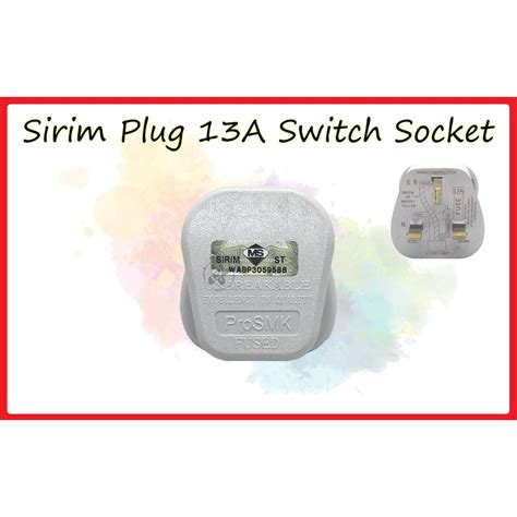 Sirim Approved Usm Uk Plug Top Electrical A For Switch Socket Fused