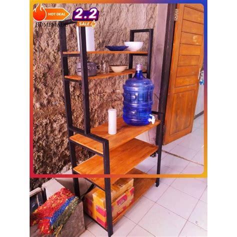 Jual MEJA DAPUR SERBAGUNA RAK Air Galon Dispenser Piring Gelas MAGICCOM