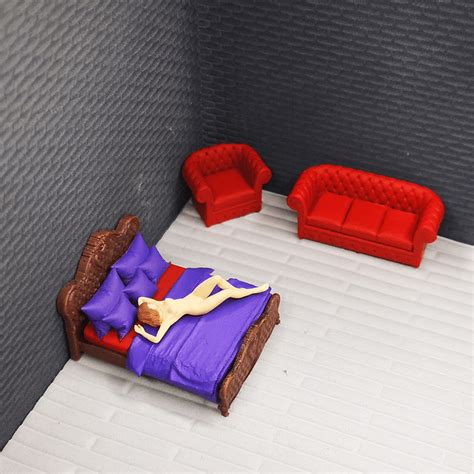 1 64 Scale Naked Girl Lies On The Bed All Scale Diorama Supplies Store