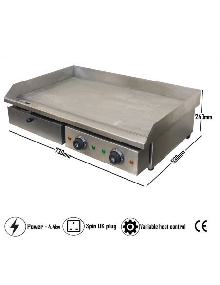 Giant Commercial Catering Griddle Hot Plate 730mm X 500mm By Stalwart