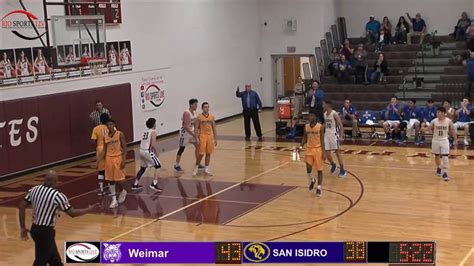 Weimar Vs San Isidro Mens A Area Basketball Playoff Game Highlights