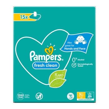 Pampers Fresh Clean chusteczki nawilżane 15 x 80 szt