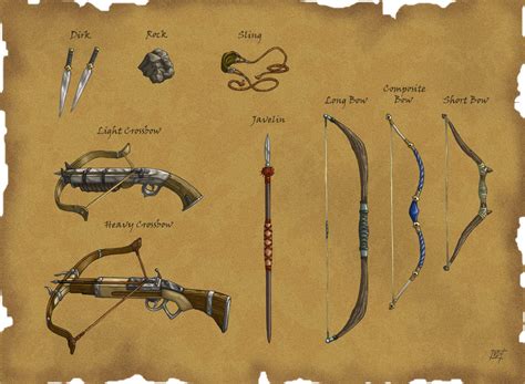 DS: Ranged Weapons by willowWISP on DeviantArt