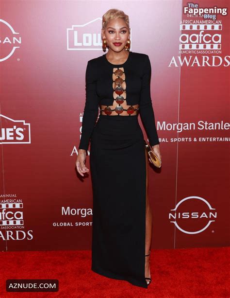 Meagan Good Sexy Shows Off Her Hot Tits At The Th Annual Aafca Awards In Beverly Hills Aznude