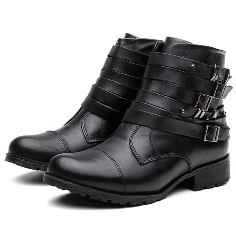 Bota Valentina Kister Feminina Cano Curto Couro Salto Baixo Casual