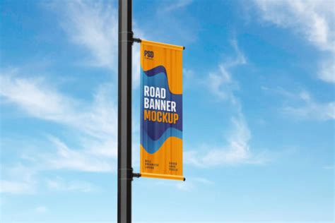 Street Pole Banner Mockup Mockup World