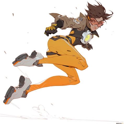 Anime character in orange pants and a helmet running generative ai | Premium AI-generated image