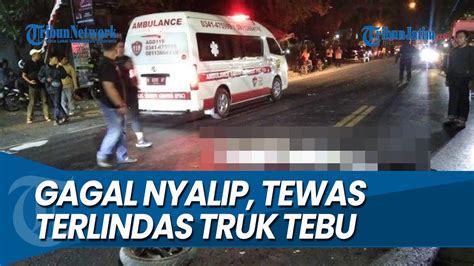 Gegara Gagal Nyalip Pengendara Yamaha Mio Terlindas Truk Tebu Di