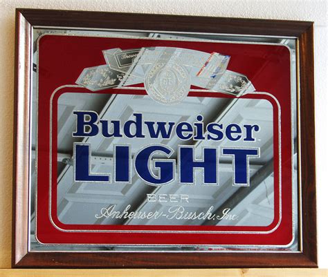 Budweiser Light Vintage Bar Mirror