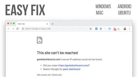 5 Ways To Fix This Site Can T Be Reached Error In Google Chrome