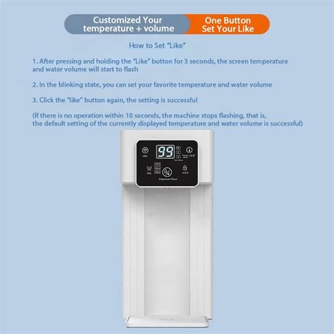 L Water Dispenser Lcd Screen Digital Desktop Instant Hot Water Pot Kettle Heater Dispenser