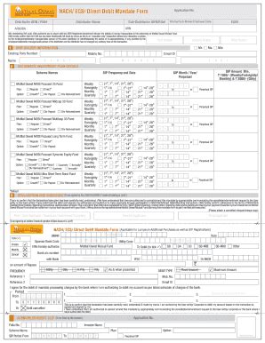 Fillable Online NACH/ ECS/ Direct Debit Mandate Form Application No. Fax Email Print - pdfFiller