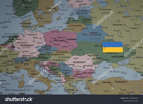 Ukraine On Political Map Europe Stock Photo 2148185121 | Shutterstock