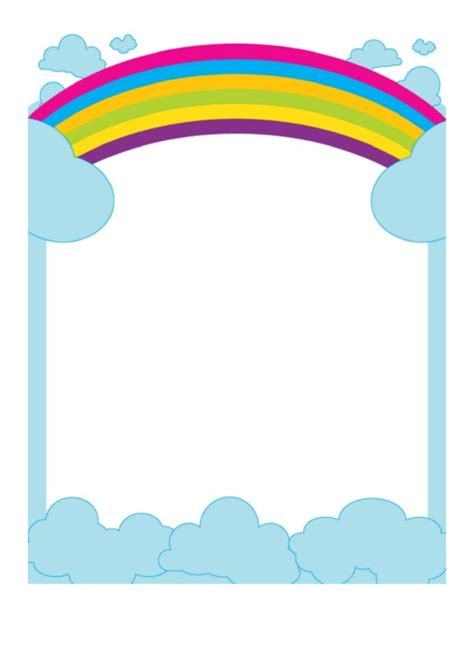 Big Rainbow Border printable pdf download