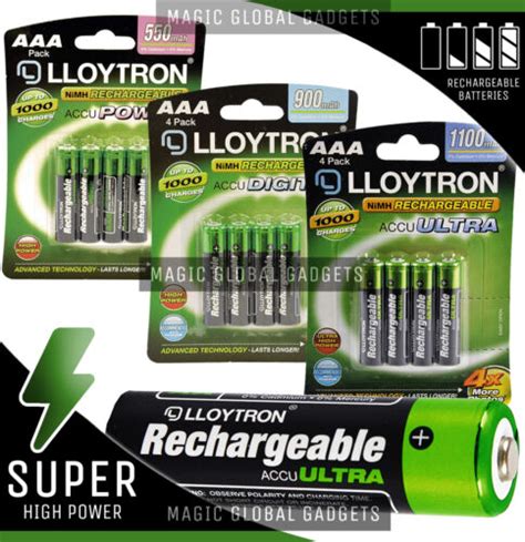 Lloytron Aaa Rechargeable Batteries Nimh Hr03 Cordless Phone 550 900