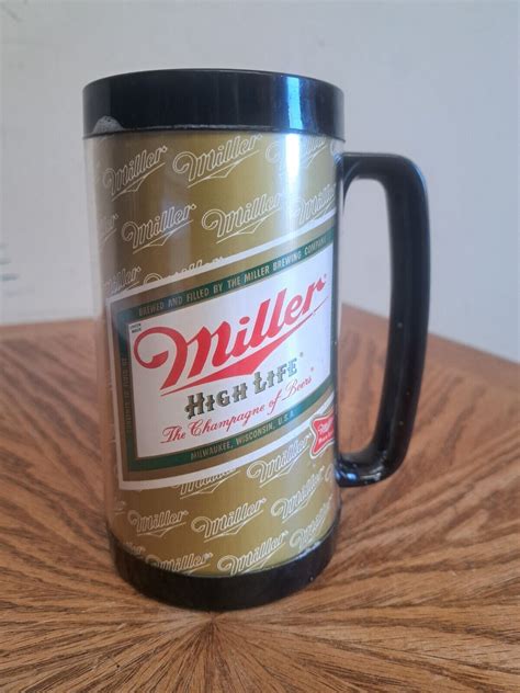 Old Vtg Miller High Life Thermo Serv Tumbler Advertising Beer Mug Ebay