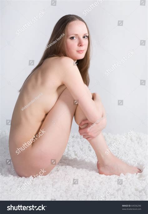 Beautiful Naked Girl Sitting On Floor Stock Photo Shutterstock