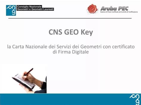 Ppt Cns Geo Key La Carta Nazionale Dei Servizi Dei Geometri Con