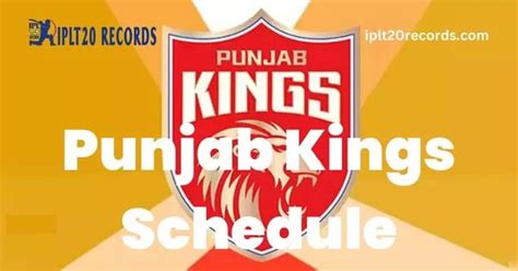 Ipl 2023 Punjab Kings Pbks Schedule Full Match List Timings Dates Venues Squad Pdf