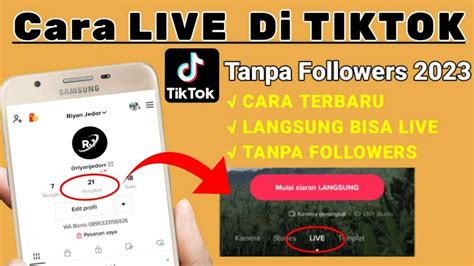 Cara Live Di Tiktok Tanpa 1000 Followers Terbaru 2023‼ Youtube