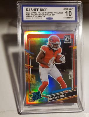 Donruss Optic Preview Holo Rashee Rice Rated Rookie Ccg Gem