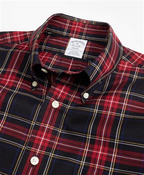 Lyst Brooks Brothers Non Iron Regent Fit Black Stewart Tartan Sport