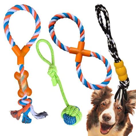 Kit Brinquedos Para Cachorro Mordedor Puxador Bola Corda Lojas Edri