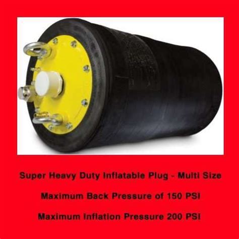 High Back Pressure Inflatable Pipe Plugs 150 Psi Back Pressure