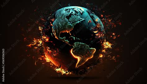 Globe Illustrates the Urgent Global Environmental Crisis on Earth ...