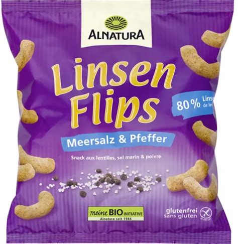 Alnatura Organic Lentil Flips Sea Salt Pepper G Piccantino