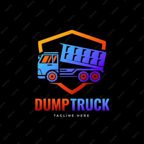 Free Vector | Dump truck logo template design