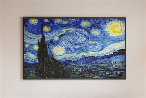 Vincent Van Gogh Starry Starry Night 1889 Art Print Etsy