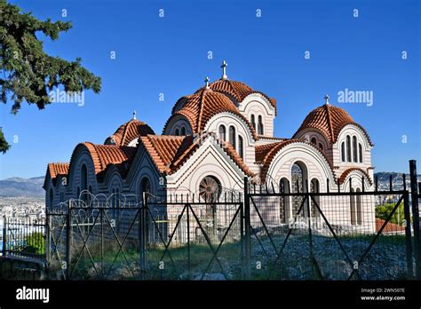 Athens Greece December 19 2023 Impressive Agia Marina Church In