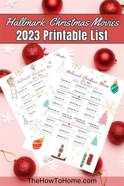 List of New Hallmark Christmas Movies 2023 Printable - The How-To Home