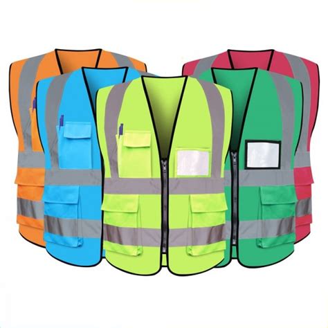 Safety Vests Hi Vis Reflective Safety Vest With Multi Pockets