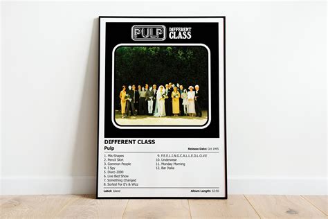 Pulp Different Class Album Cover Print Poster Wall Art Etsy