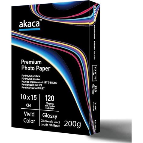 Akaca Papier Photo Brillant Premium Glossy Photo Paper Pour Toutes Les