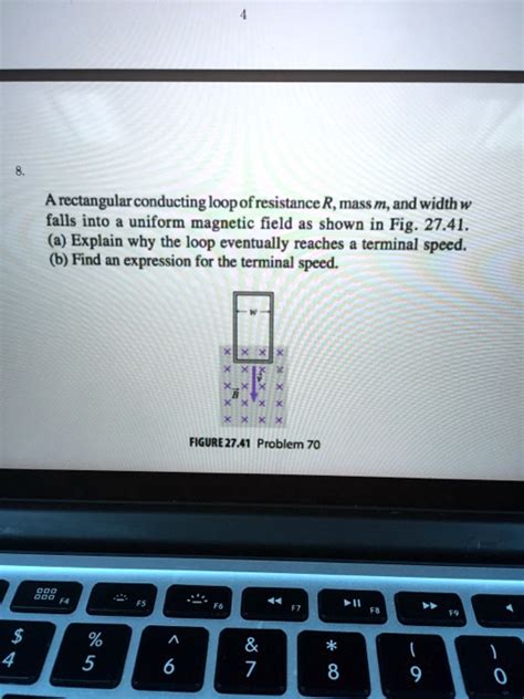 Solved A Rectangular Conducting Loop Of Resistance R Mass M And