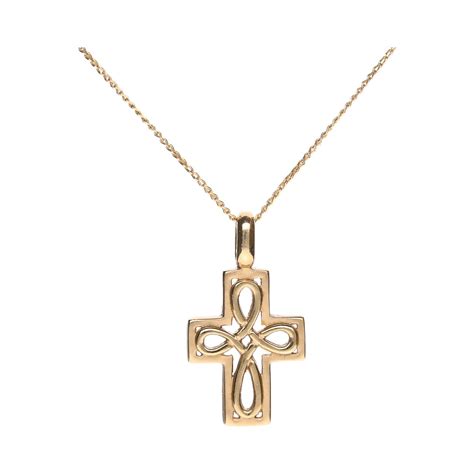 9CT GOLD CROSS PENDANT & CHAIN