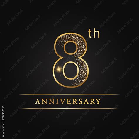 Anniversaryaniversary Eight Years Anniversary Celebration Logotype