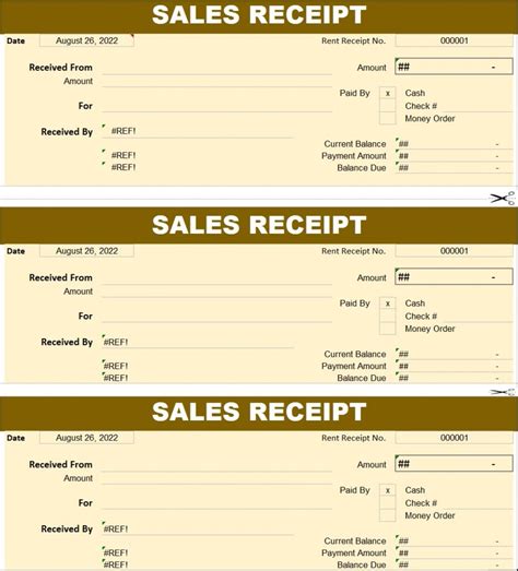 Best 7 Sales Receipt Templates - Excel Word Template