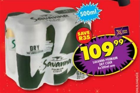 Savanna Premium Dry Cider X Ml Cans Offer At Shoprite Liquor