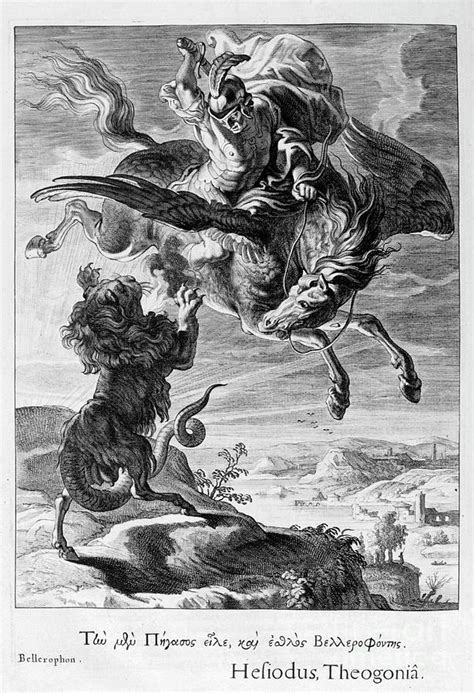 Bellerophon Fights The Chimera, 1655 by Print Collector