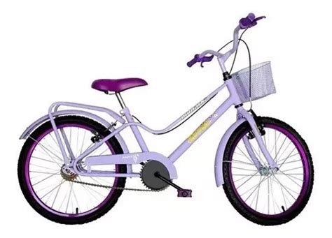 Bicicleta Infantil Brisa Monark Aro 20 Violeta Rodinhas