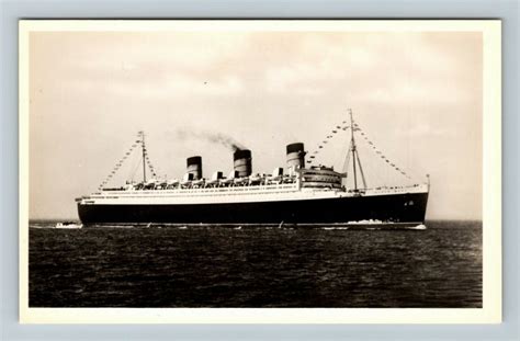 Rppc Of Rms Queen Mary Cunard White Star Line Postcard Other