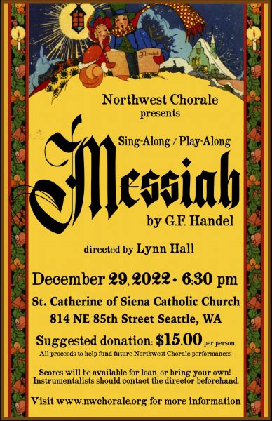 Handel's "Messiah" Sing-Along/Play-Along – Greater Seattle Choral Consortium