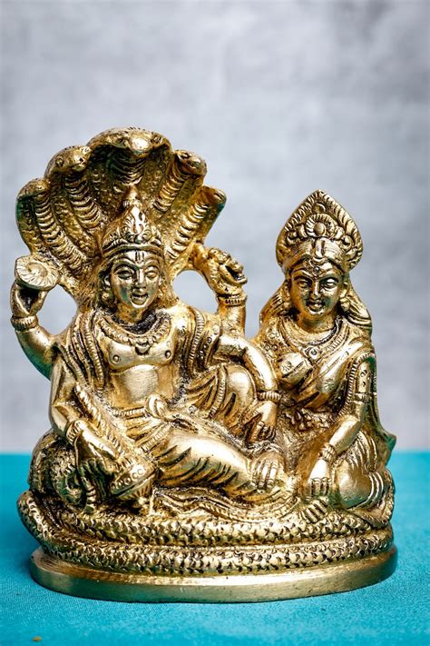 Brass Vishnu Lakshmi Statue On Sheshnag Lakshmi Narayan Statue Vishnu