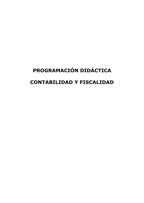 Pdf Programaci N Did Ctica Contabilidad Y Fiscalidad Criterios