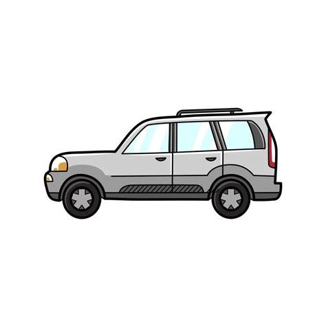 SUV Car Cartoon in Hand Drawn Illustration 44312837 Vector Art at Vecteezy